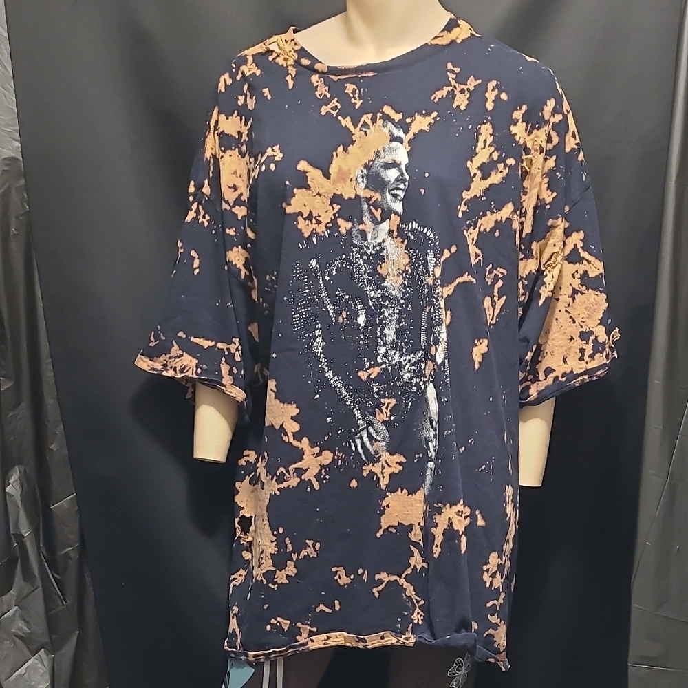 PINKS TRUSTFALL CONCERT TEE Men's SIZE XXL DISSTRESSED  Black and Orange
